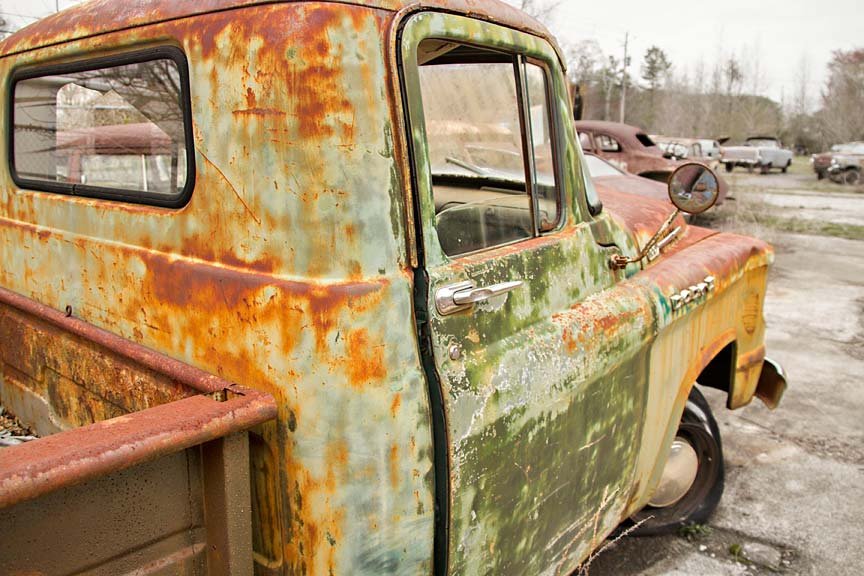 What types of things can be found in junkyards?