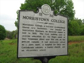 Morristown College historic site signage