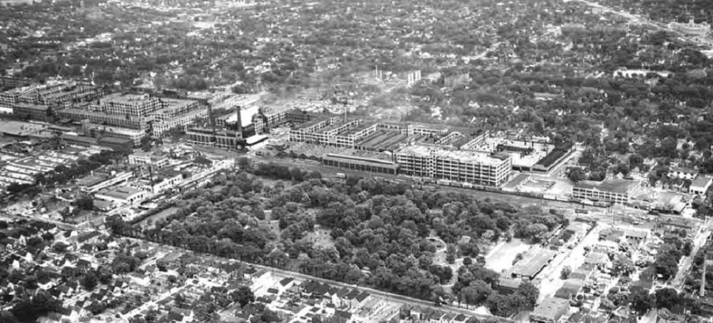 Vintage aerial view of Packard Factory Vintage aerial view of Packard Factory