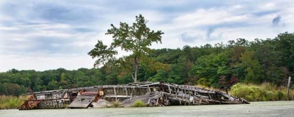 Mallows Bay abandoned boat Mallows Bay abandoned boat
