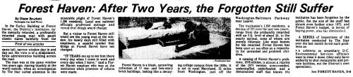 Forest Haven article 1976