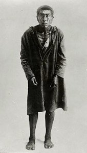 Ishi when he was discovered, 1911