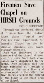Firemen save Hudson River State Hospital Chapel