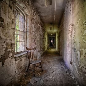 a hallway in HRSH staff housing