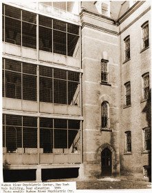 Hudson River State Hospital main building rear elevation 1985