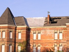 Hudson River State Hospital Kirkbride tarps
