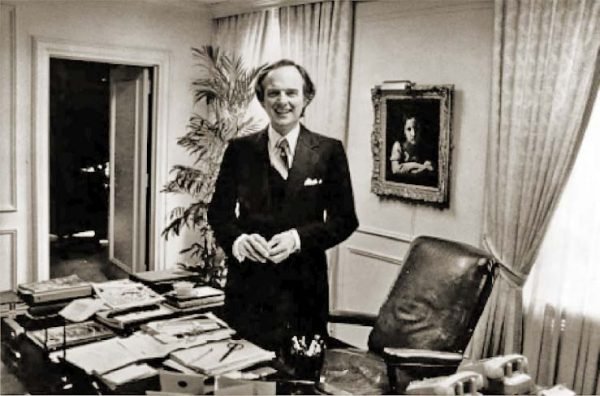 Howard B. Johnson in his office, NYC Howard B. Johnson in Rockefeller Center office, NYC